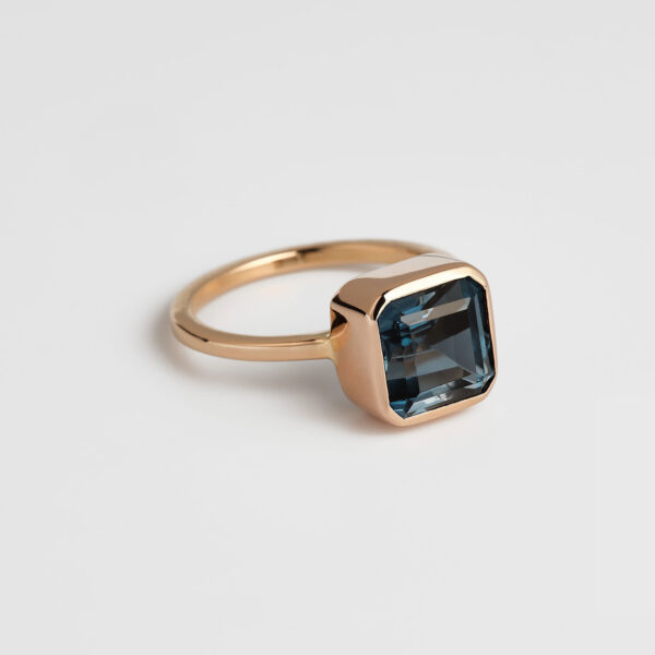 Anillo diseño Topacio London Blue Top Quality