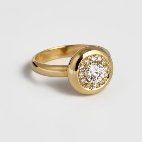 Big ring diamante natural