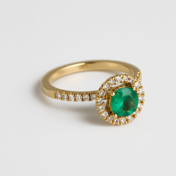 Anillo de Compromiso con Esmeralda Colombiana