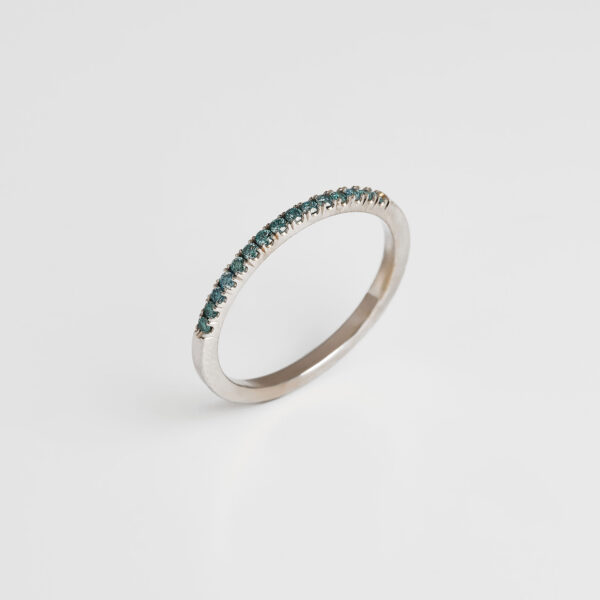 Cintillo Diamante Baby Blue y Diamante Blanco