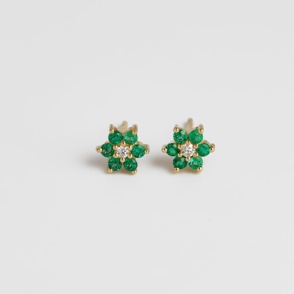 Topos diseño flores esmeralda